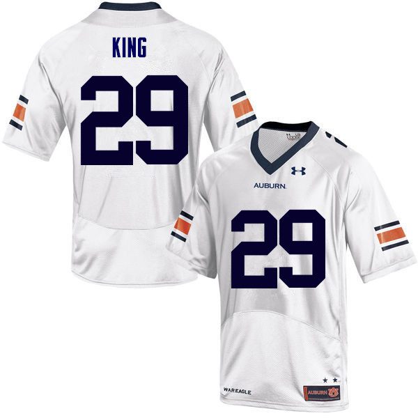 Men's Auburn Tigers #29 Brandon King White College Stitched Football Jersey